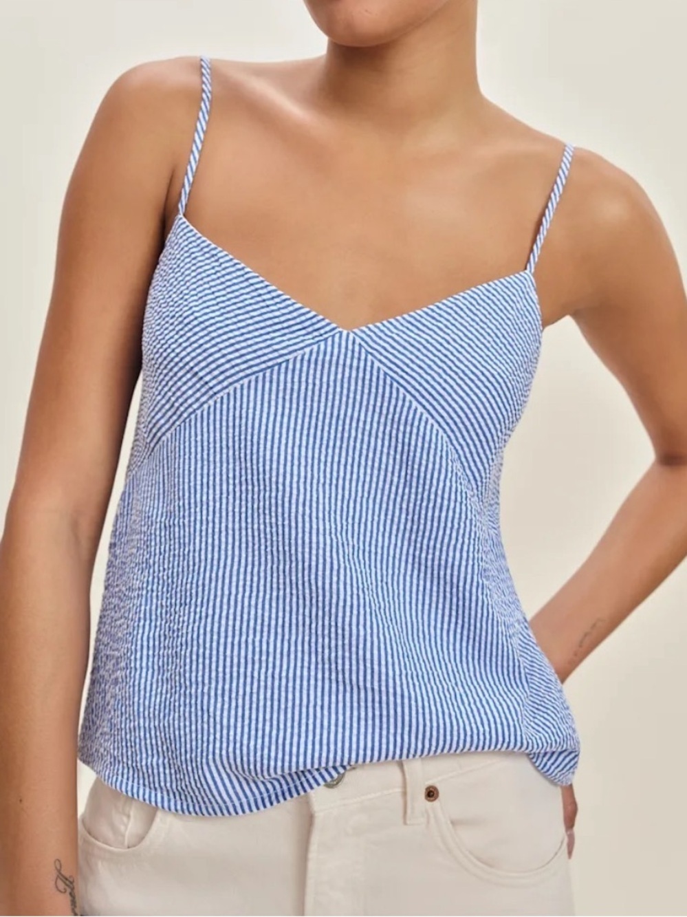 Reformation Emina top in bleu XL